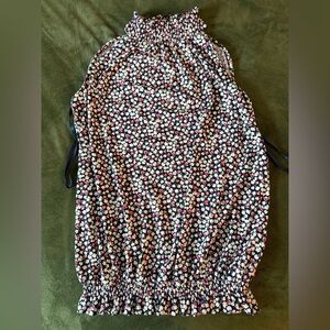 Adrianna Papell Floral Blouse - Black, Pink, White